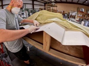 boat fiberglass work during winterization