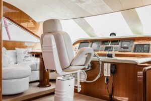Captain's chair on a boat